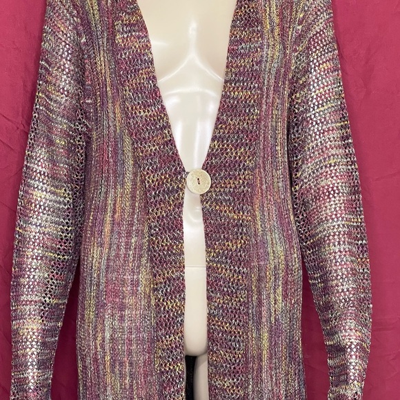 Krazy Kat Long Pleated Net Cardigan XXL - Picture 2 of 6